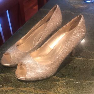 Gold bandolier heels